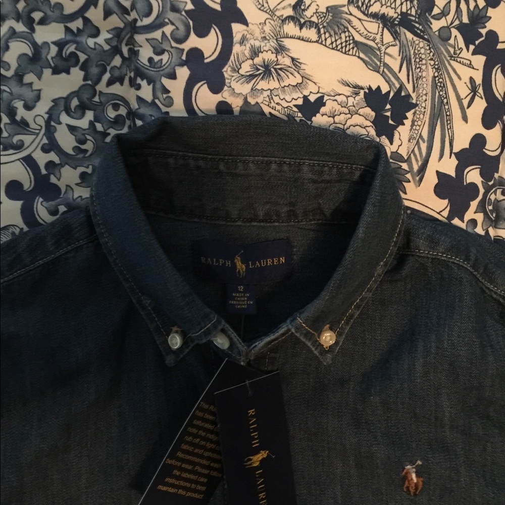 Ralph Lauren Girls Denim Shirt Dress
